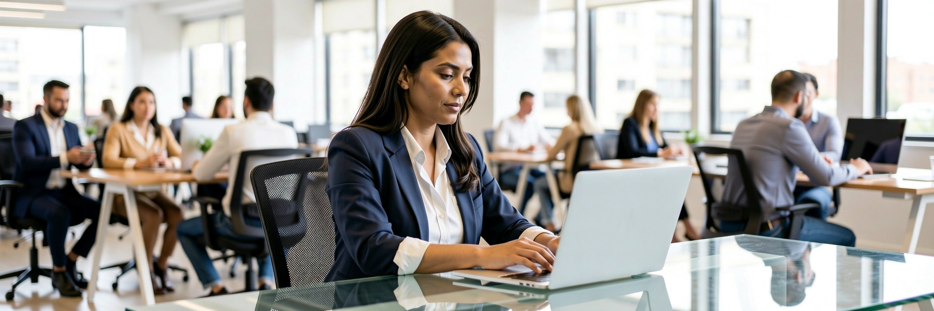 Profesional peruana analizando mercados